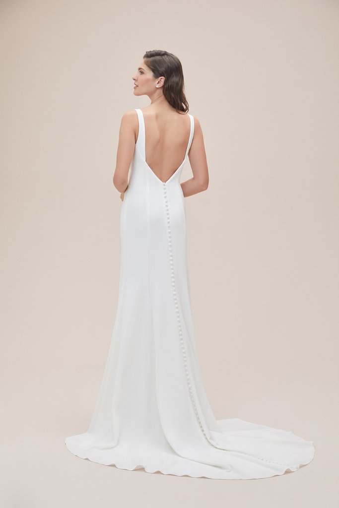 Wedding Dresses - Backless White Wedding Long Gown