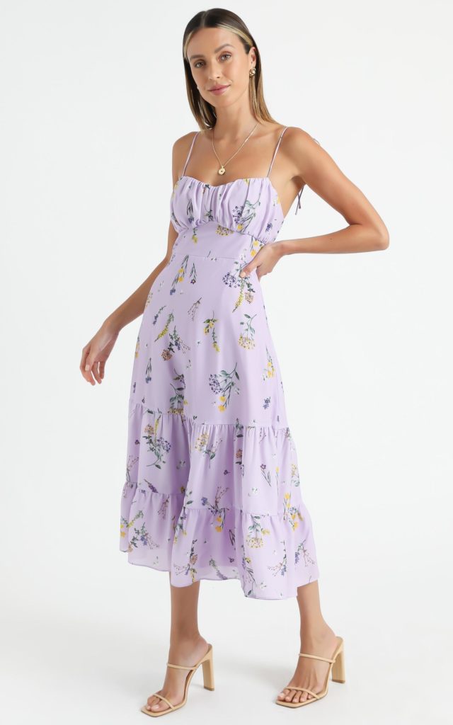Wedding Dresses - Purple Midi Dress